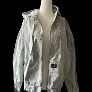 Urban Outfitters Light Sage Hooded Jacket